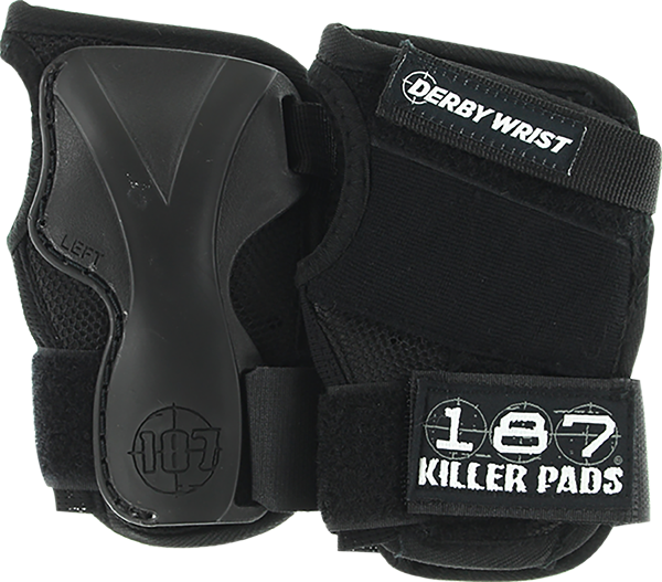 187 Derby Wrist Guard XL Black - Protective Wrist Support for Roller Derby, Skateboarding & Extreme Sports
