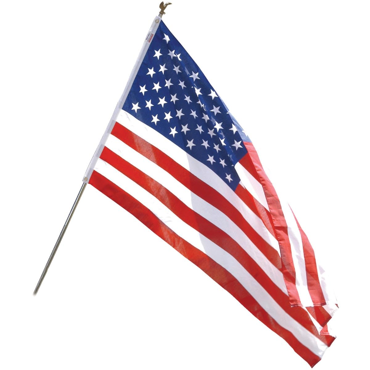 Valley Forge Flag AA-US1-1 Heavy Duty Polyester American Flag Set - 3x5 ft USA Flag with Embroidered Stars & Sewn Stripes - Perfect for Outdoor, Home, School, and Patriotic Events