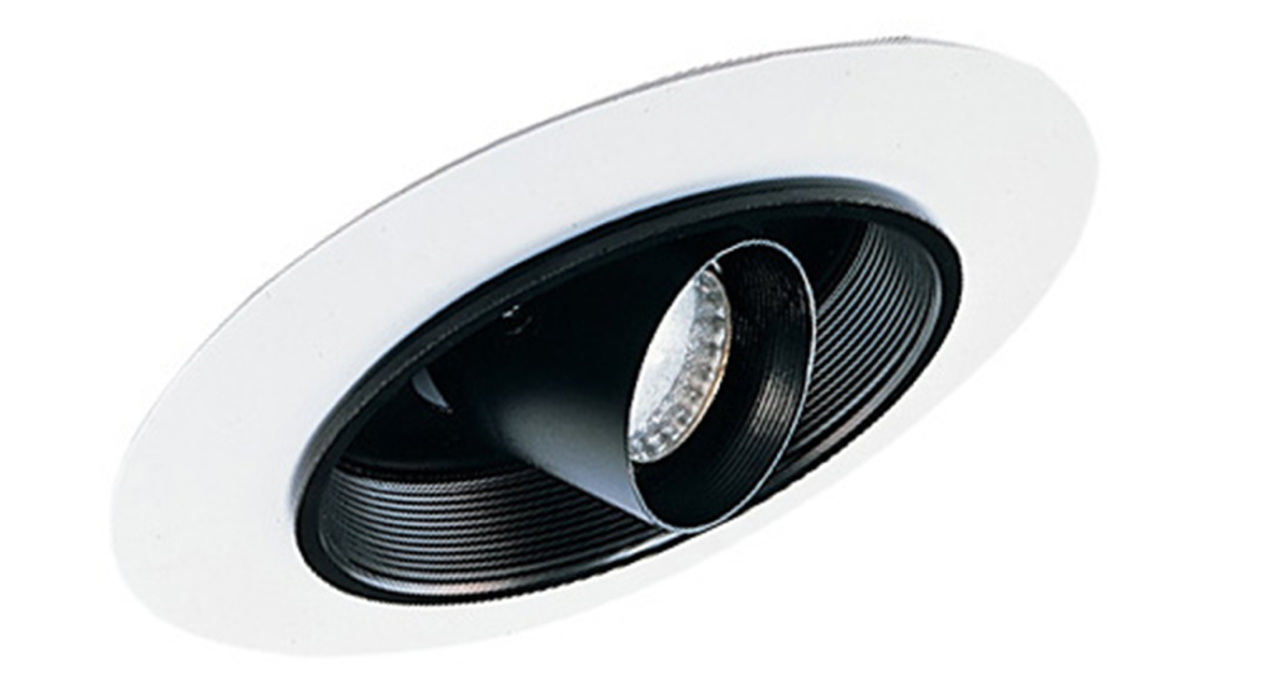 Juno Lighting 606B-WH 6-Inch Super Slope Cylinder Spotlight - Black Baffle with White Trim | Modern Recessed Ceiling Light for Living Room, Kitchen & Bedroom