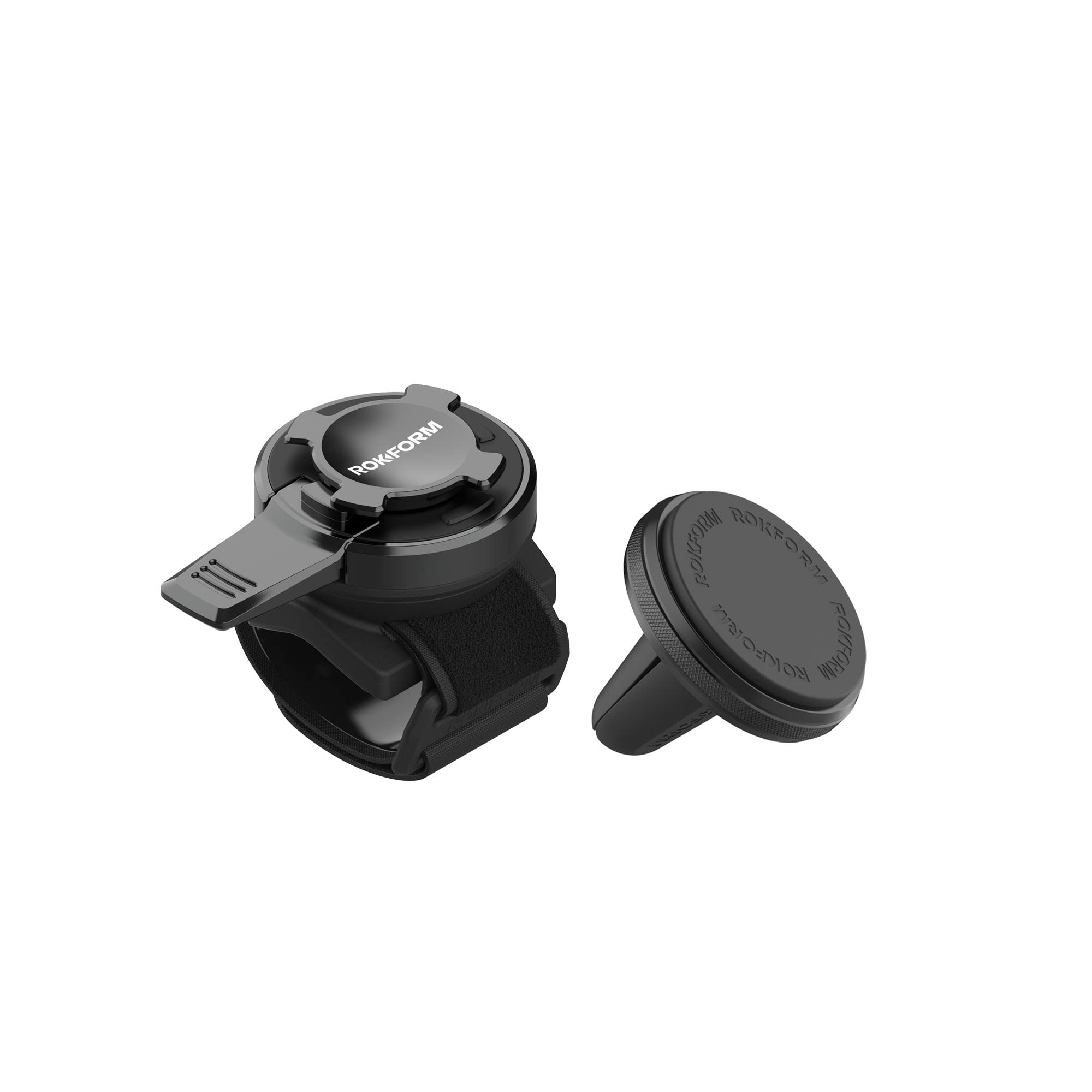 Rokform 通用运动系列自行车手机支架 + 磁性通风口手机支架 - 适用于骑行、驾驶、户外运动