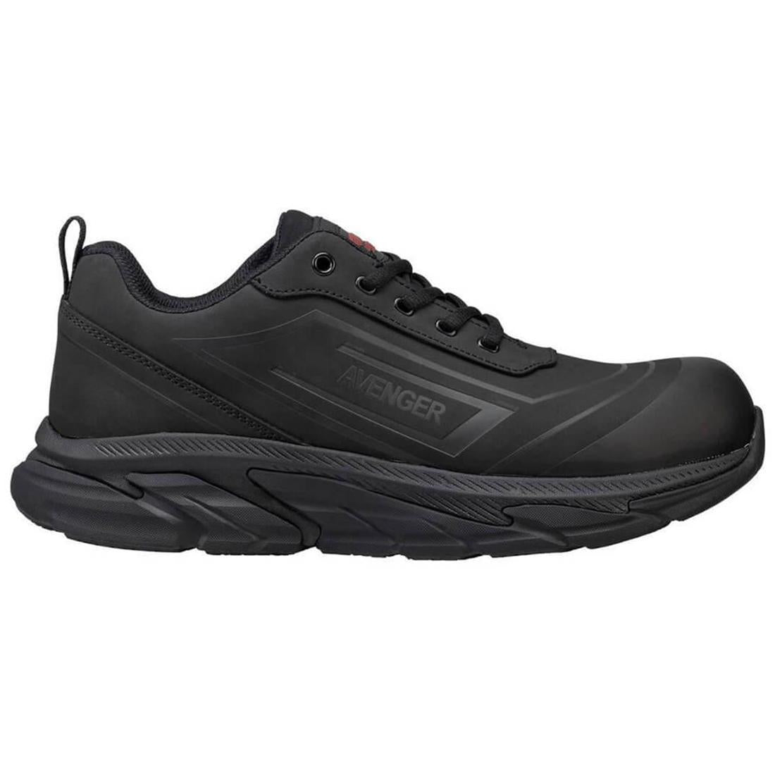 K4 Aluminum Toe Work Shoes for Men - Black Safety Boots with Steel Shank & Slip Resistance - Perfect for Construction, Warehouse & Industrial Work