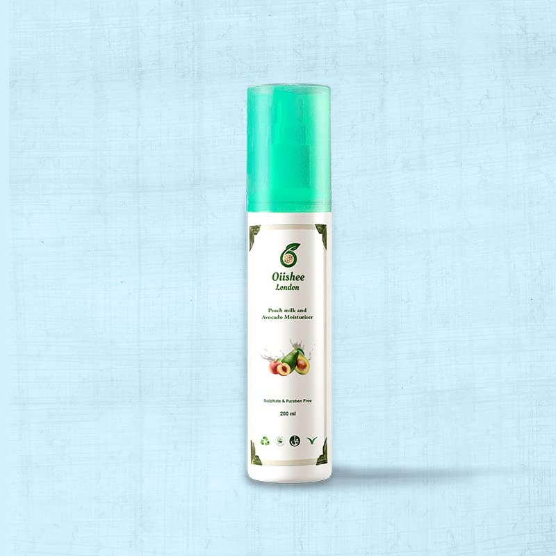 Oiishee Peach Milk & Avocado Moisturizing Cream - Hydrating Face Moisturizer for Dry Skin, Natural Skincare with Antioxidants - Perfect for Daily Use & Night Routine