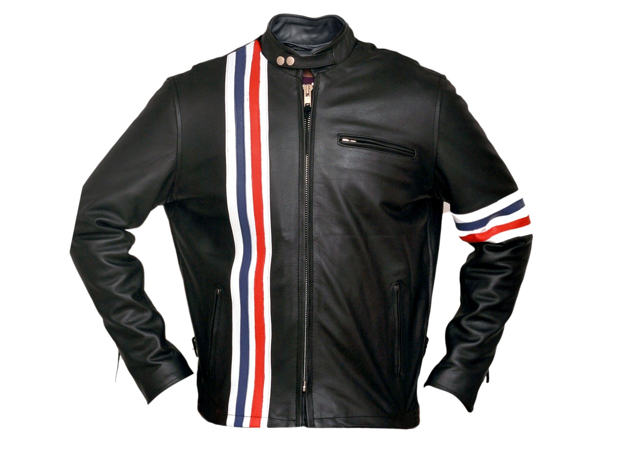 Captain America Easy Rider Leather Jacket - Men's Vintage Biker Jacket with Shield Logo | Perfect for Cosplay, Halloween & Motorcycle Riding