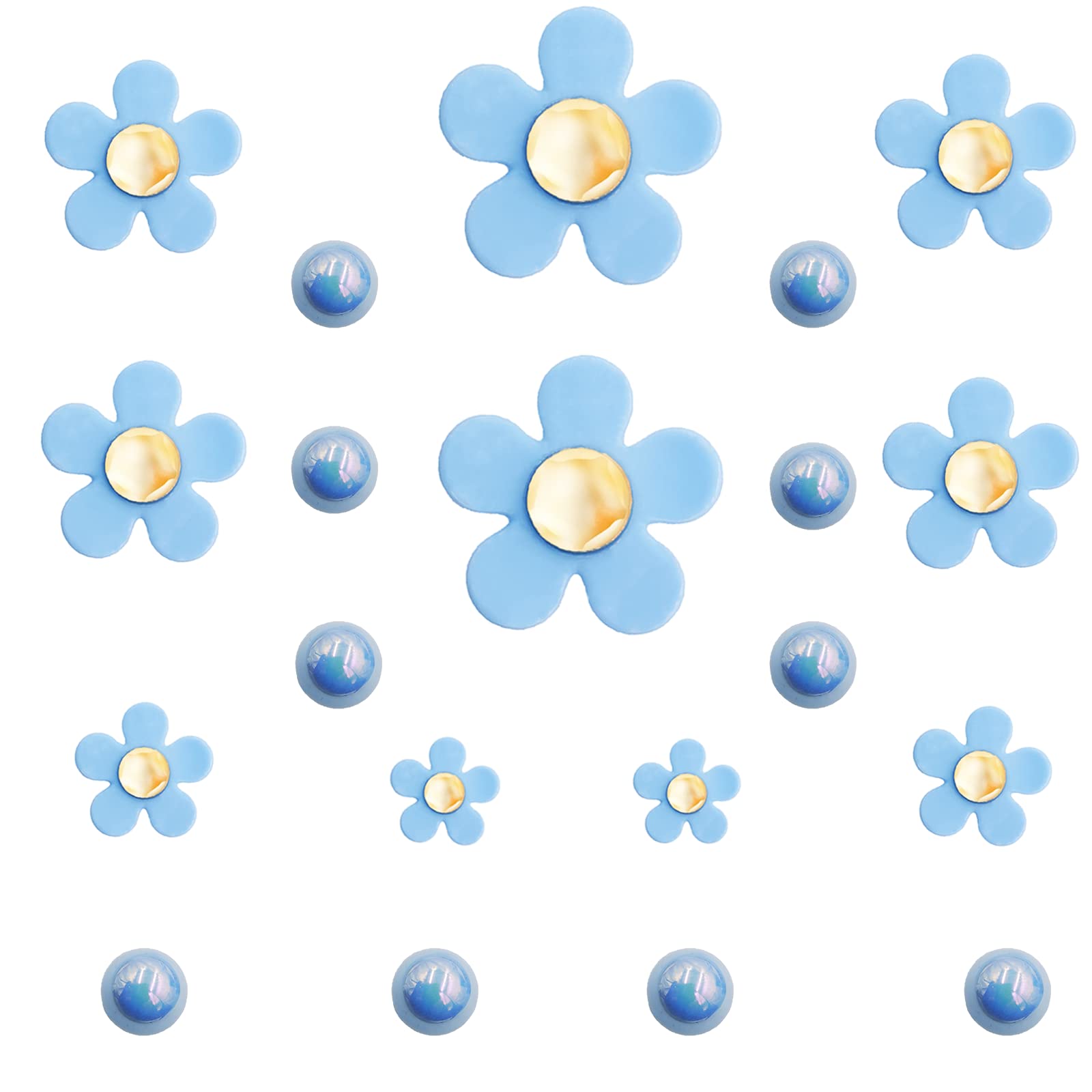 Pearl Flower Shoe Charms for Women & Girls | Trendy Daisy Shoe Pins - Fashionable Footwear Accessories for Adults & Teens | Perfect for Sneakers, Sandals & Casual Shoes Decoration