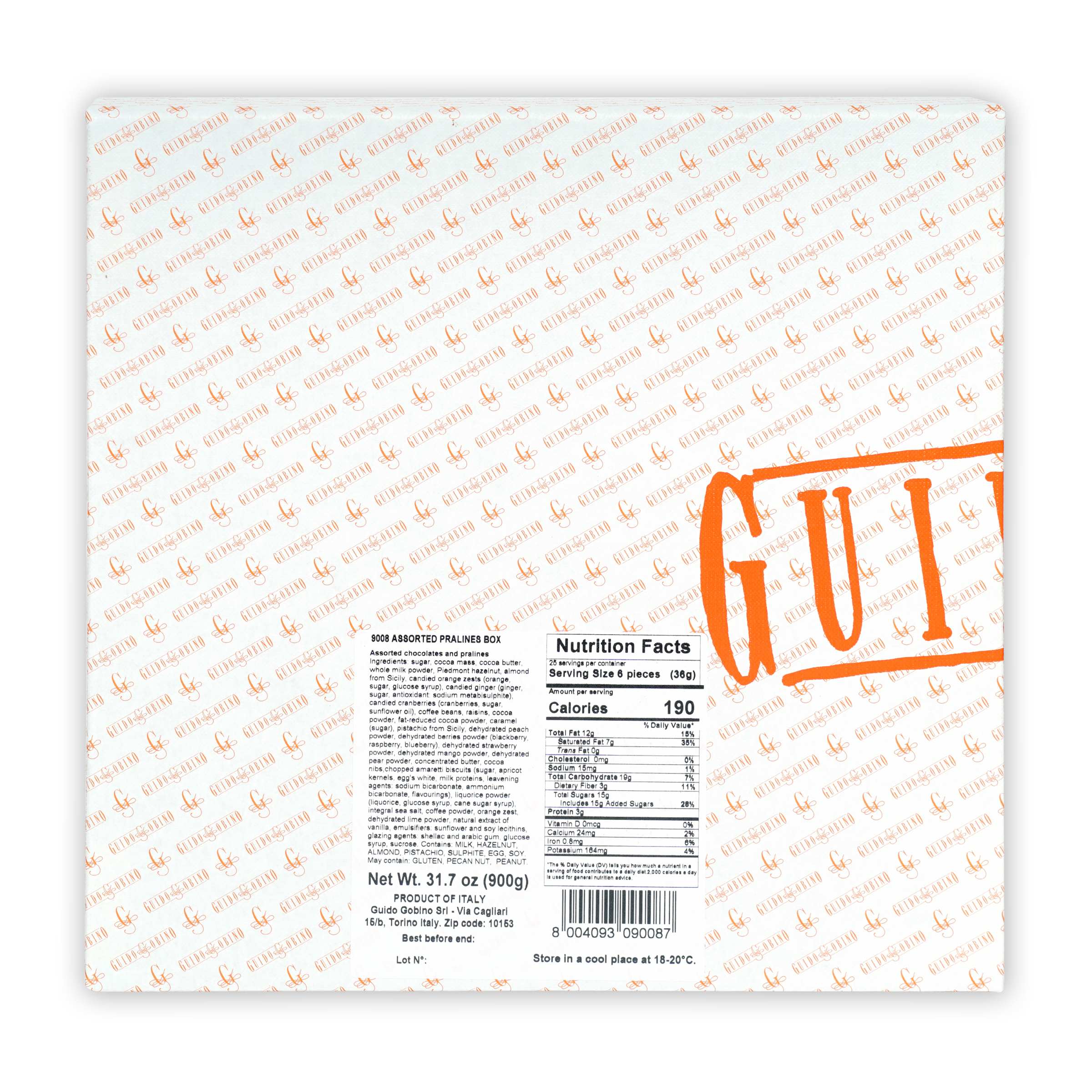 Premium Guido Gobino Assorted Pralines Gift Box - 24pc Luxury Chocolate Collection for Holidays, Birthdays & Corporate Gifting