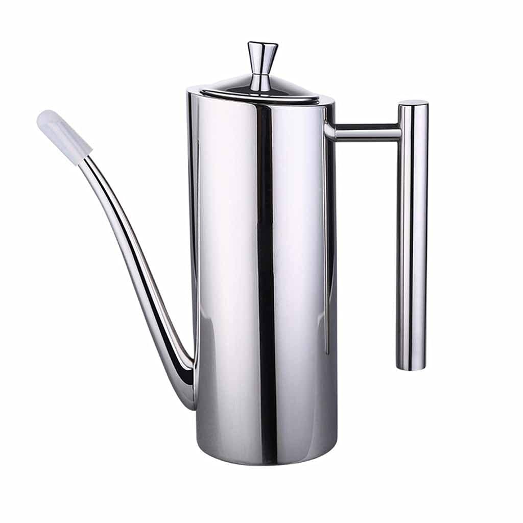500ml/700ml Stainless Steel Olive Oil Bottle - Vinegar Dispenser & Kitchen Oil Container with Drip-Free Spout - Perfect for Cooking, Salad Dressing & Seasoning (Medium Size, Black)
