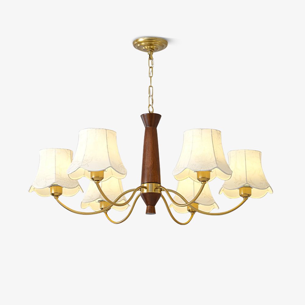 Elegant Alyssa Fabric Chandelier - Modern Ceiling Light Fixture for Dining Room, Bedroom & Living Room Decor | Energy Efficient LED Lighting Solution
