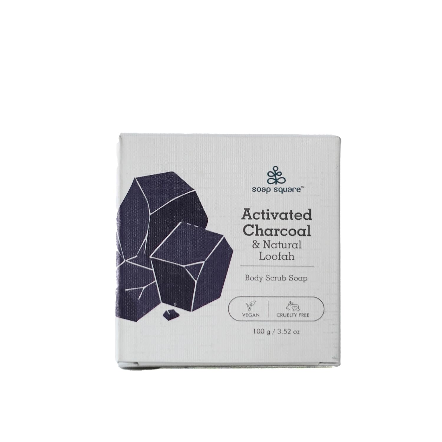 Activated Charcoal & Natural Loofah Soap Bar - SLS Free, Paraben Free, Vegan & Cruelty-Free - Handcrafted in India - 100g Freshly Made - Perfect for Detox, Exfoliation & Gift Giving
