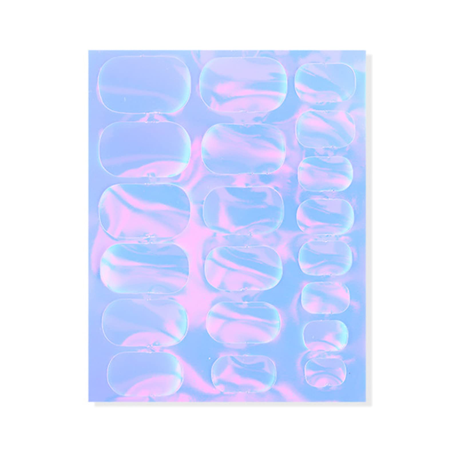 Aurora Glass Nail Art Stickers - Thin, Lightweight PVC Nail Decals for Manicure & Nail Salon Decor | DIY Nail Art Designs for Parties, Bridal, and Special Occasions