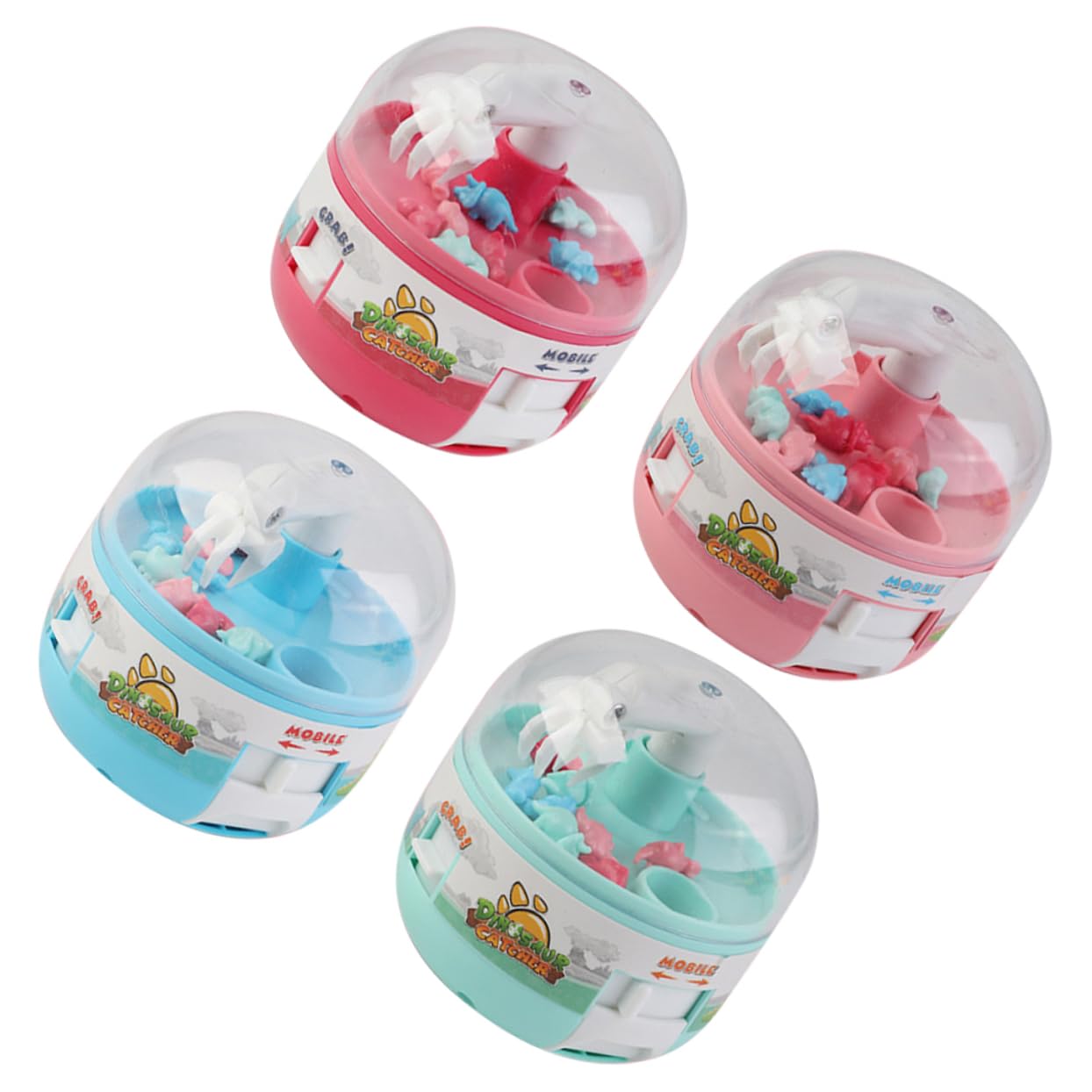 Abaodam 4-Piece Claw Machine Toy Set - White Plastic Candy Grabber for Kids, Miniature Prize Catcher Game for Parties & Arcades - Fun Gift for Children's Birthday & Carnival Prizes