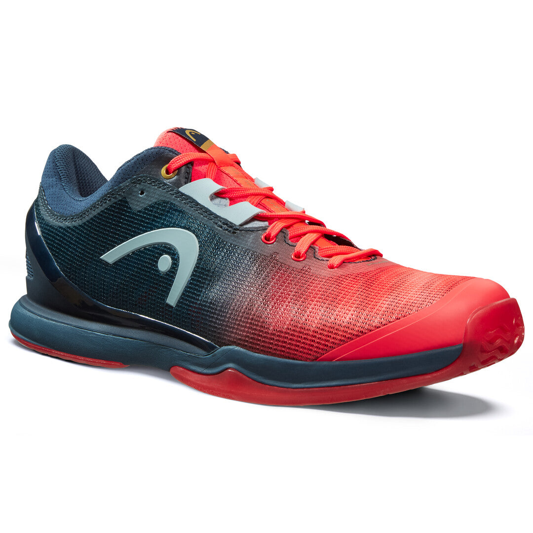 Head Sprint Pro 3.0 Men's Indoor Court Shoes - Lightweight Basketball Sneakers for Volleyball & Badminton (Red/Navy) - Perfect for Gym, Training & Competitive Sports