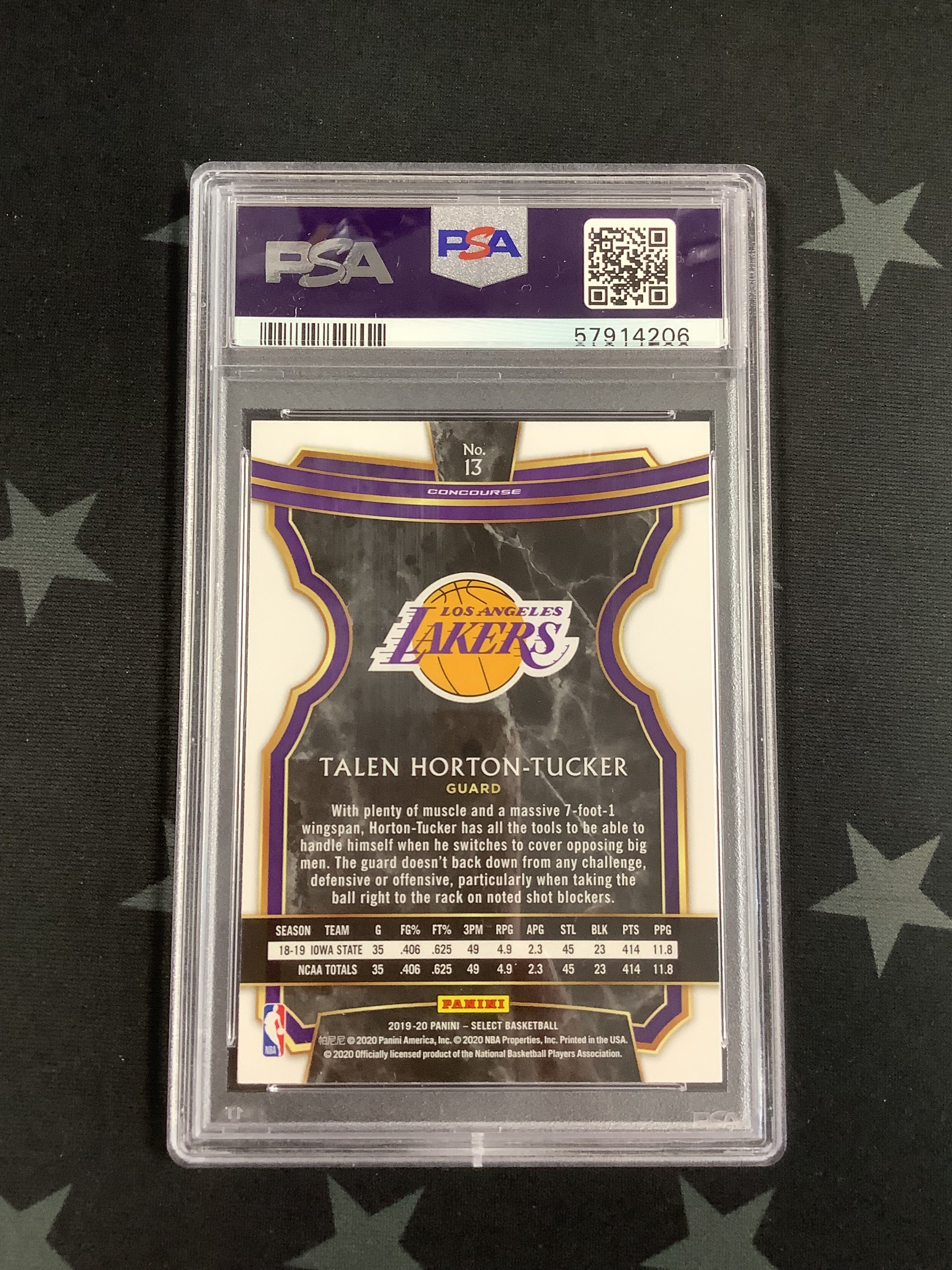 2019 Panini Select Basketball Talen Horton-Tucker #13 PSA Mint 9 Card - Rare Collectible for Basketball Fans & Sports Memorabilia Enthusiasts - Perfect for Display, Trading, and Investment