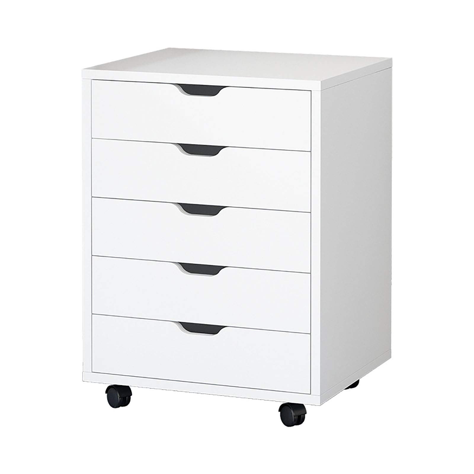 5-Drawer Mobile File Cabinet with Wheels - A4 Document Storage for Home Office