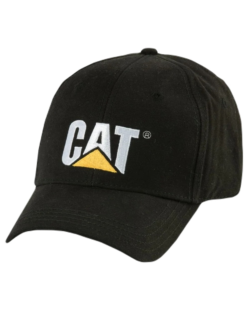 Original Title: Caterpillar Trademark Cap   Optimized Title: Caterpillar Logo Embroidered Baseball Cap - Adjustable Trucker Hat for Men & Women - Perfect for Outdoor Work, Hiking, and Casual Wear