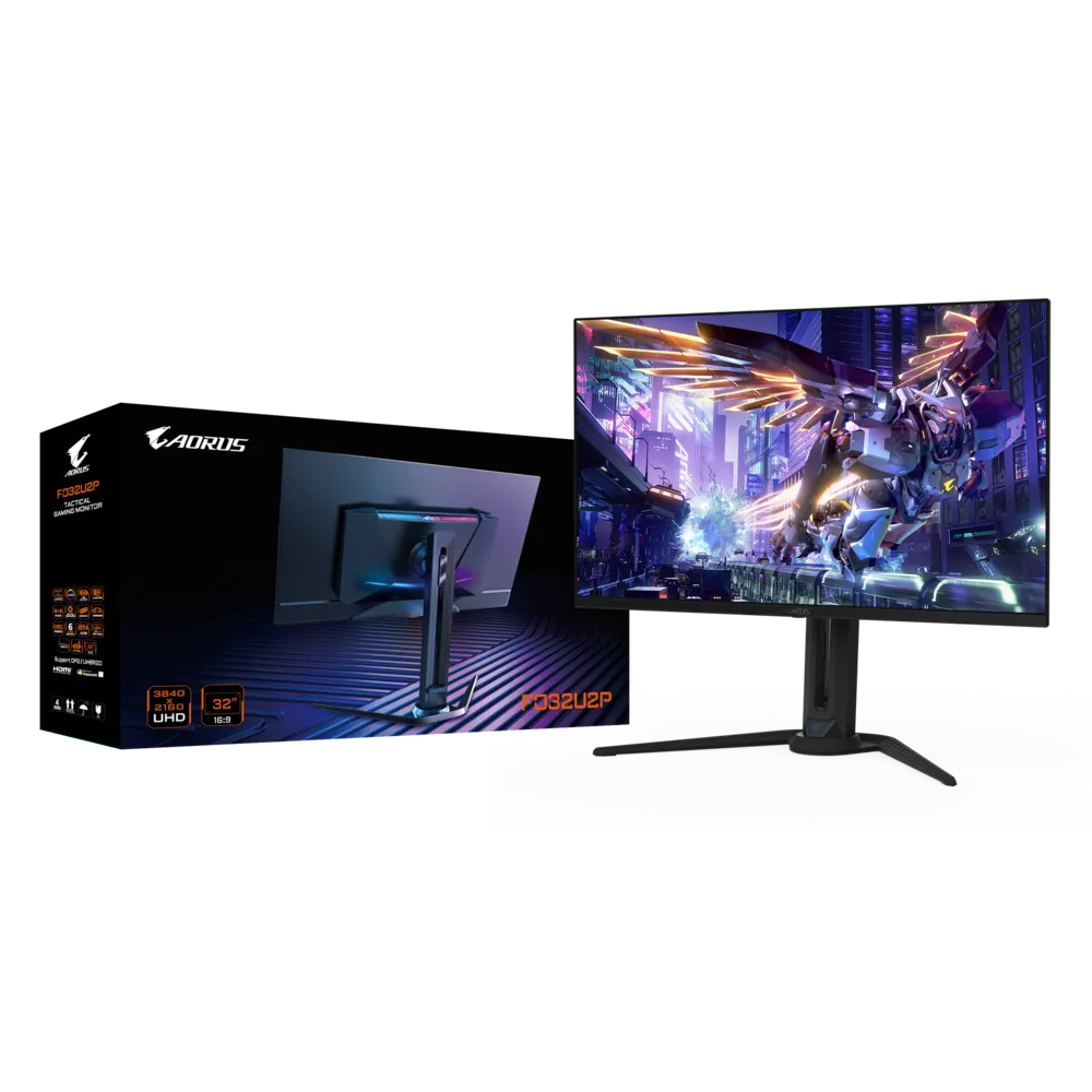 Gigabyte Aorus FO32U2 32-Inch 4K UHD 240Hz Gaming Monitor - IPS Panel, 1ms Response Time, HDR, FreeSync Premium Pro - Perfect for Competitive Gaming & Immersive Entertainment