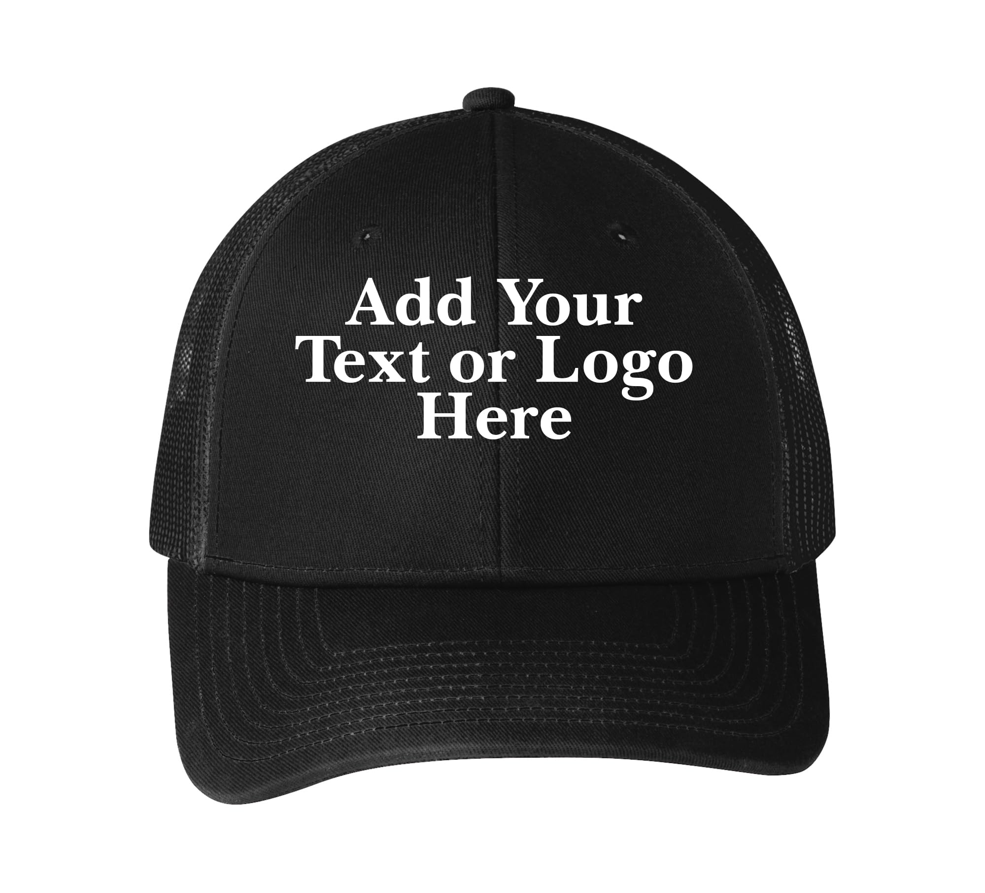 Custom Logo Embroidered Trucker Hats for Men - Adjustable Snapback Mesh Baseball Cap - Personalized Promotional & Team Hats - Perfect for Outdoor Sports, Golf, Fishing & Casual Wear