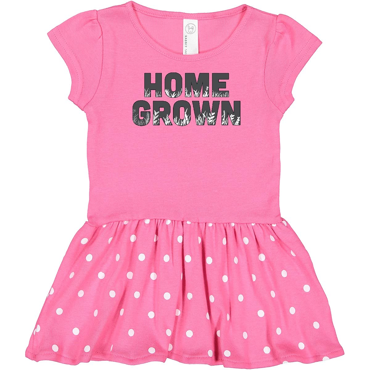 Inktastic Home Grown Infant Dress - Organic Cotton Baby Girl Outfit for Newborns & Toddlers - Perfect for Family Photos, Birthday Parties & Everyday Wear