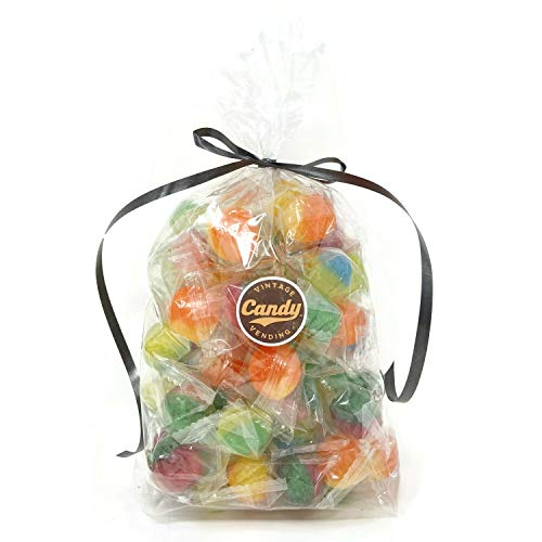 Sour Fruit Balls Hard Candy - Pucker Sucker Tangy Treats, 1lb Bulk Bag for Parties, Halloween, Christmas Gifts & Office Snacks