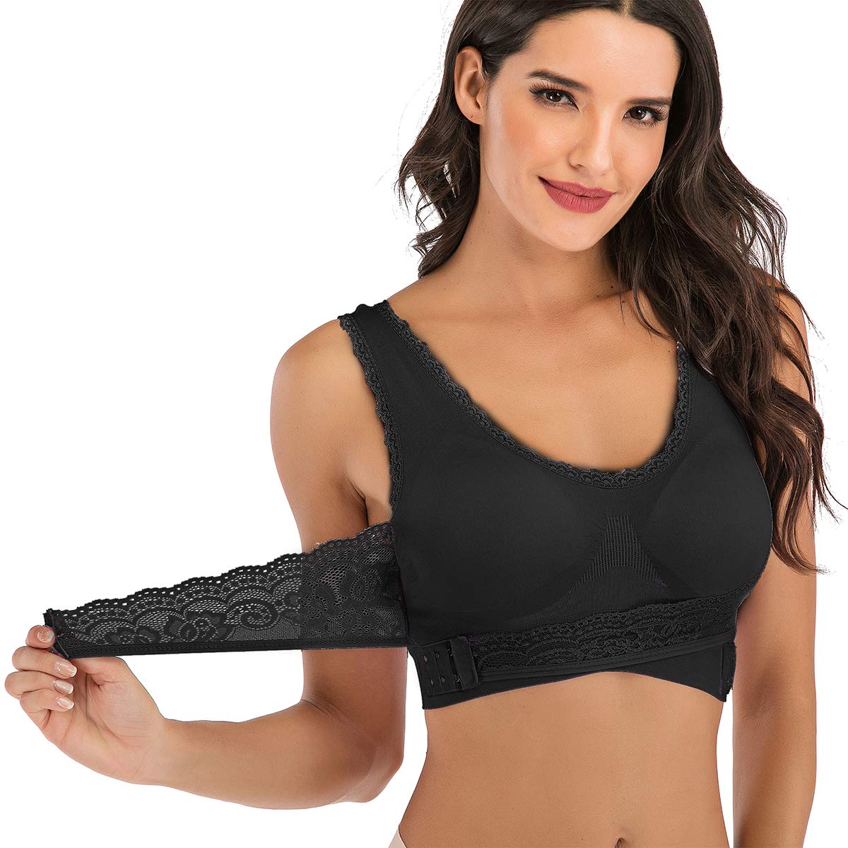 Lelinta Women's Front Buckle Seamless Sports Bra - Cross Back Yoga Bra for Running, Workout & Gym - Breathable High-Impact Activewear for Women - Perfect for Yoga, HIIT, Cardio, Pilates, Dance & Lounge - Great for Home Workouts, Outdoor Activities, Sports Training & Travel - Ideal for Daily Wear, Fitness & Gym Sessions