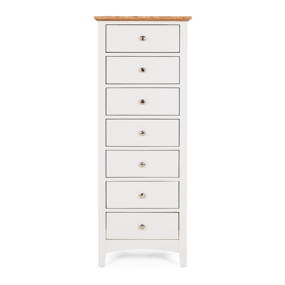 Hudson White Bedroom Dresser with Slim Design - Modern & Space-Saving Storage for Small Bedrooms, Apartments & Dorms