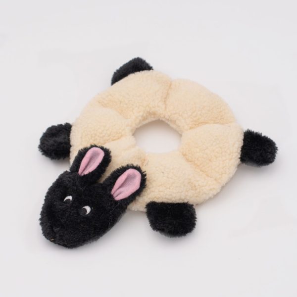 Soft Plush Round Sheep Toy with 6 Squeakers - Zippy Loopy Interactive Stuffed Animal for Kids | Perfect for Cuddling, Sensory Play & Dog Training