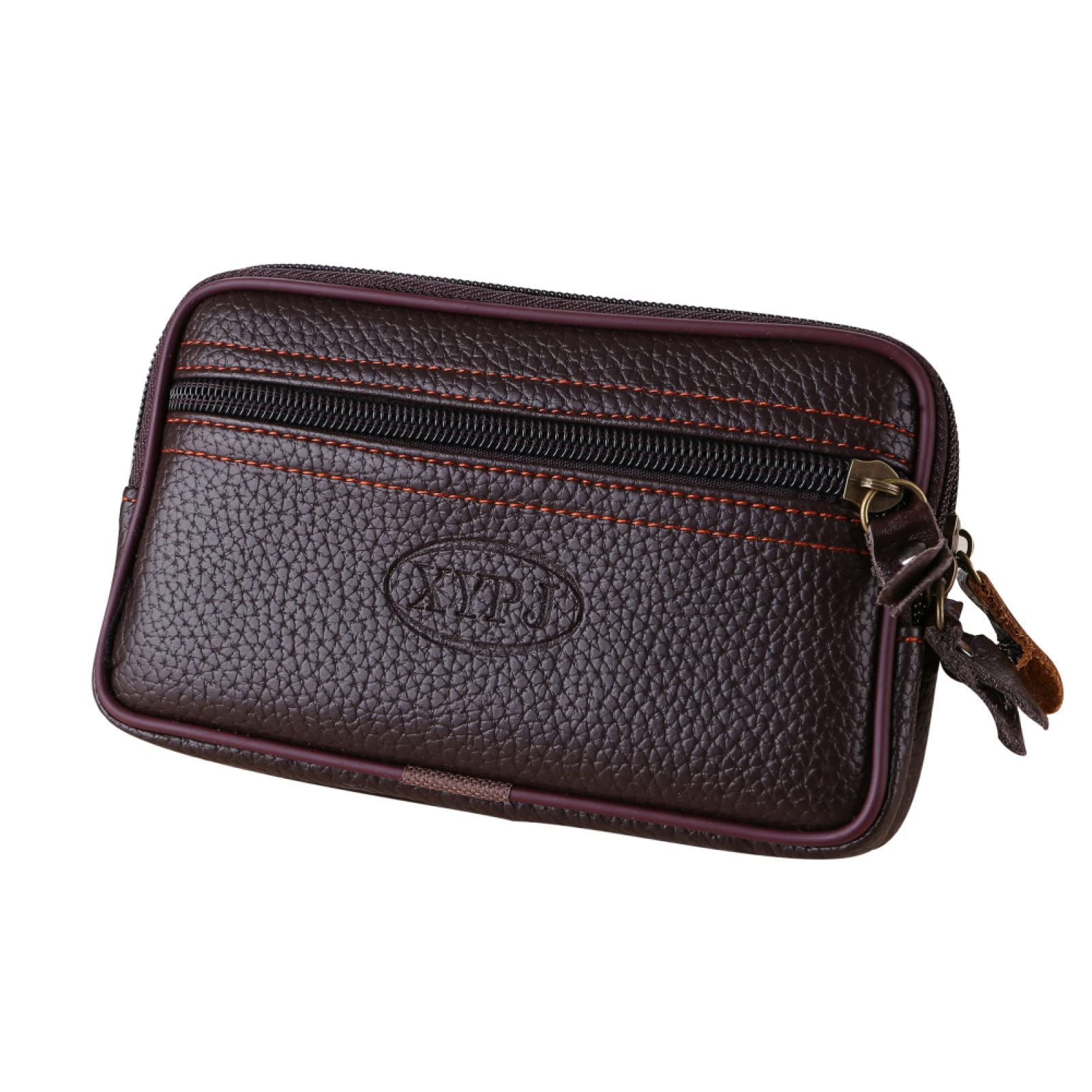 Men's Slim Wallet - Faux Leather Double Layer Phone Waist Bag for Outdoor Sports & Hiking | Perfect Christmas & Birthday Gift for Men (Brown) | Ideal for Travel, Gym & Everyday Use