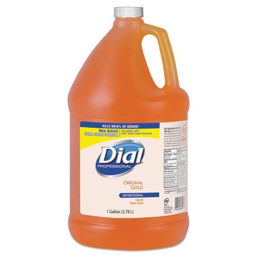 Dial Professional Gold Liquid Antimicrobial Soap Refill - 64oz Bulk Hand Soap for Hospitals, Gyms & Commercial Use | Kills 99.9% Germs | Moisturizing & Fragrance Free