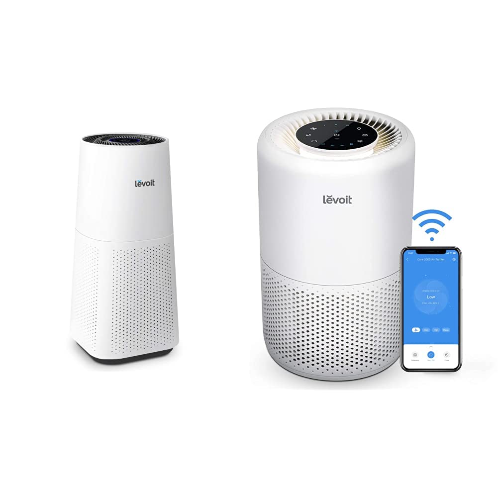 LEVOIT Smart WiFi Air Purifier for Home Large Room with H13 True HEPA Filter - Removes Allergens, Pet Dander, Smoke, Dust & Pollen - Alexa Compatible, Ozone-Free White Air Cleaner for Bedroom, Living Room & Office