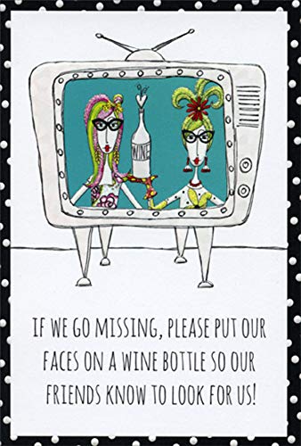 Funny Feminine Birthday Card for Women - Pictura Faces on a Wine Bottle Dolly Mamas Humorous Greeting Card | Perfect for Her Birthday, Mother's Day & Wine Lovers