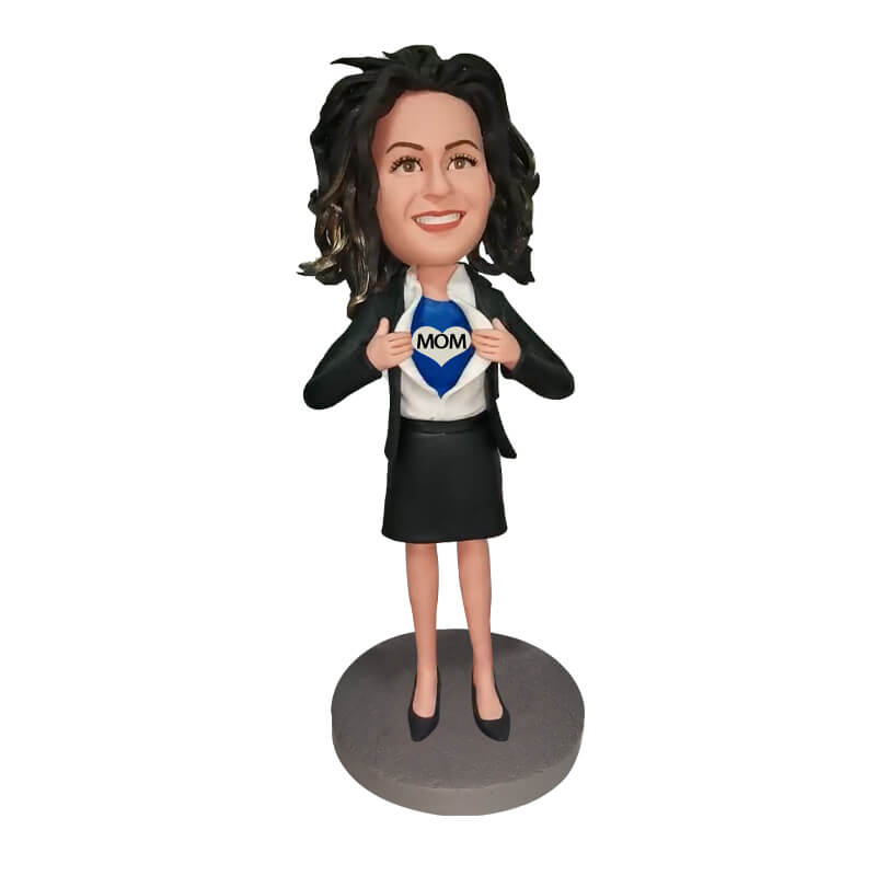 Personalized Mom Bobblehead - Custom Caricature Figurine for Birthday, Mother's Day & Anniversary Gifts | Perfect for Home Decor, Office Desk & Sentimental Keepsakes