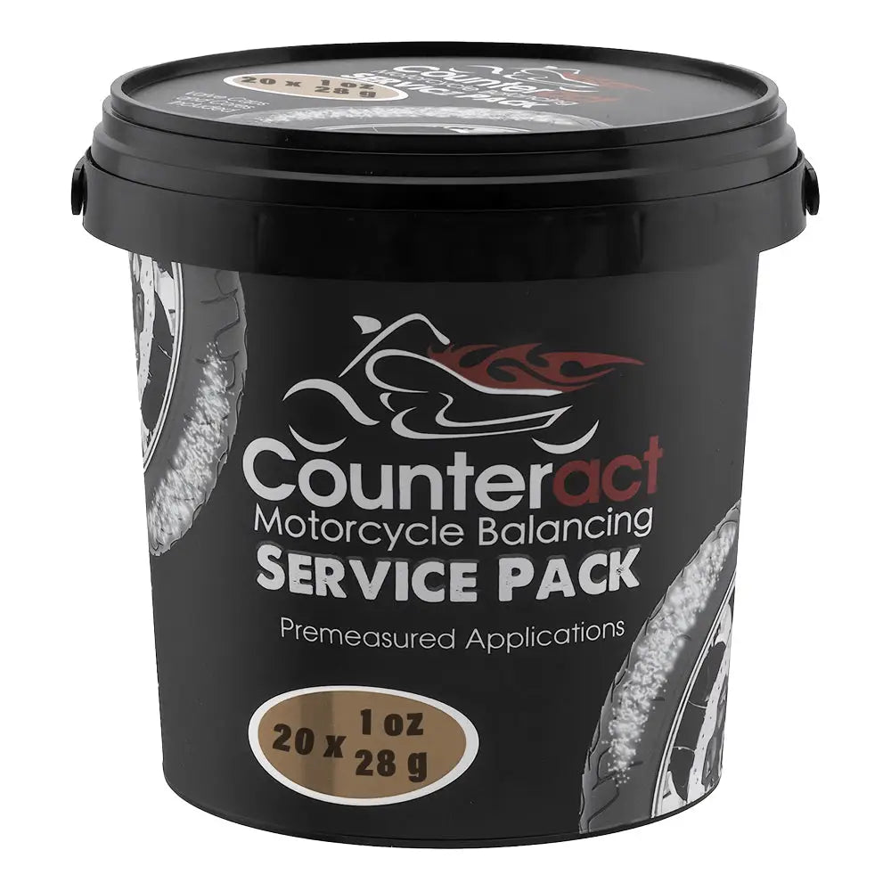 Counteract Motorcycle Tire Balancing Beads Kit - 20 Bags with Cores & Caps for Smooth Ride - Perfect for Harley, Cruiser, ATV, Dirt Bike & Off-Road Vehicles