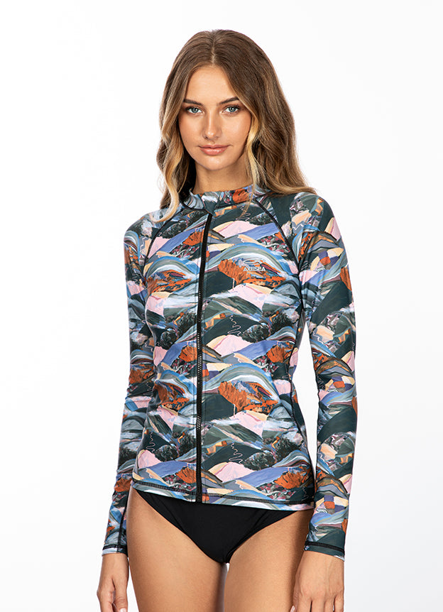 Axesea UPF 50+ Sun Protection Long Sleeve Rash Guard Top for Men & Women - Beach, Surfing, Swimming & Outdoor Activities