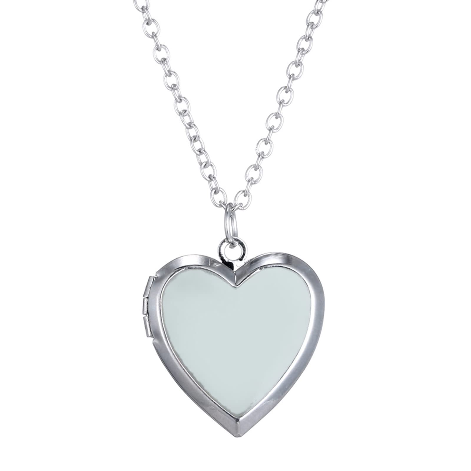 Peach Gift Fluorescent Alloy Heart Pendant Necklace for Women - Dainty Initial Necklaces, Perfect for Birthday Gifts, Anniversary Presents & Friendship Tokens