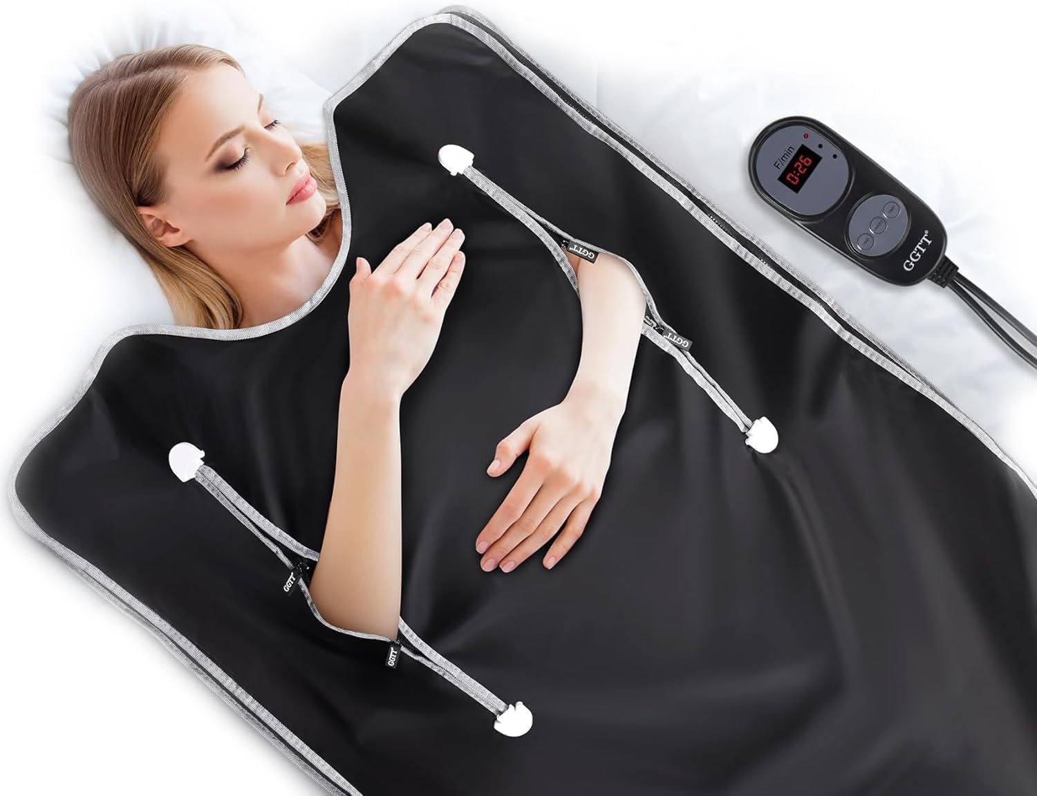 Portable Infrared Sauna Blanket for Home Use - Detox & Relaxation Therapy, 176℉ Max Temperature with 20-60 Min Timer (6ft x 2.65ft) - Perfect for Post-Workout Recovery, Stress Relief & Home Spa Sessions
