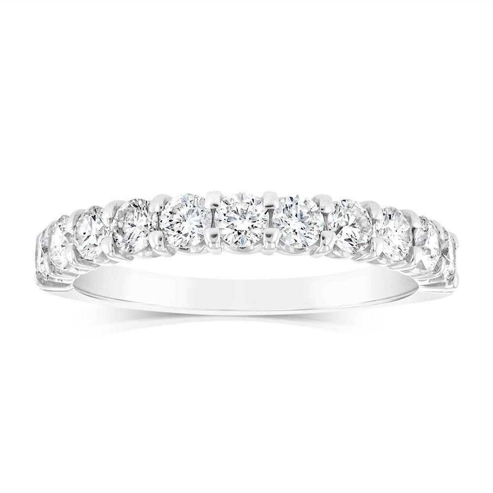 18ct White Gold Diamond Ring - 1 Carat Brilliant Cut Claw Set Engagement Ring for Women | Perfect for Proposals, Anniversaries & Special Occasions