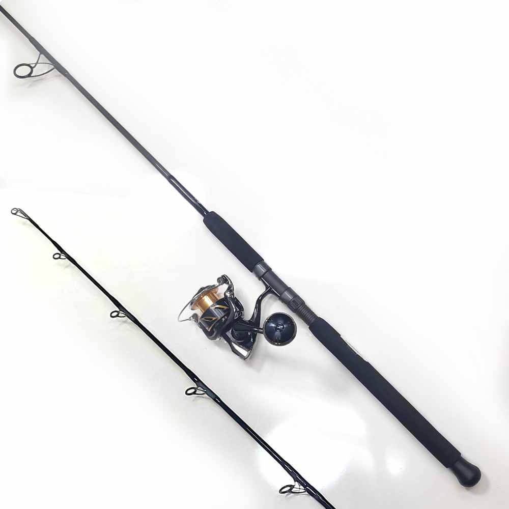 Shimano Stella SW C STLSW6000HGC Saltwater Spinning Reel & Capt Harry's CHS715G Fishing Rod Combo - Perfect for Offshore & Inshore Saltwater Fishing