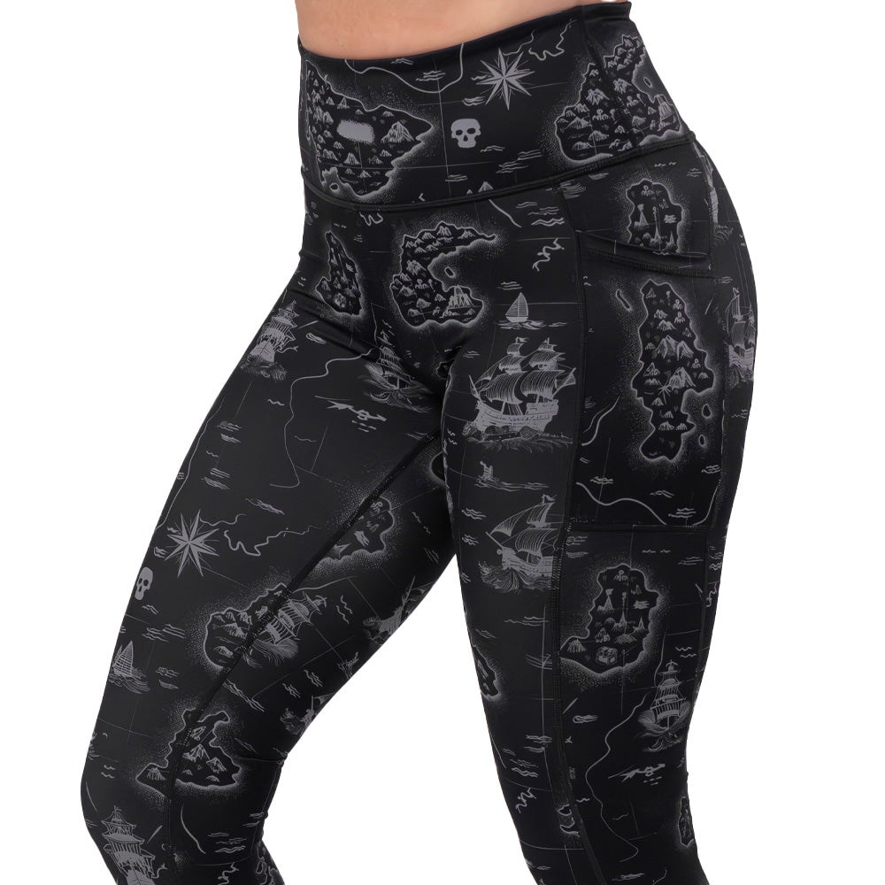 Uncharted Leggings for Women - High Waist Yoga Pants, Tummy Control Workout Leggings - Perfect for Gym, Running, Yoga & Lounge Wear