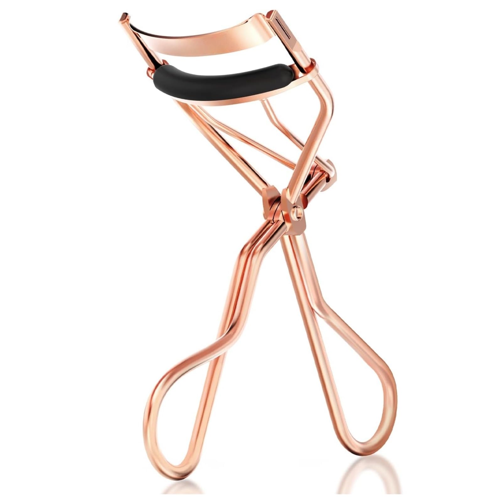 Professional Eyelash Curler for All Eye Shapes - Curved Lash Curler with Silicone Pad, Rose Gold Eyelash Curling Tool for Women | Perfect for Daily Makeup, Bridal Looks & Special Occasions