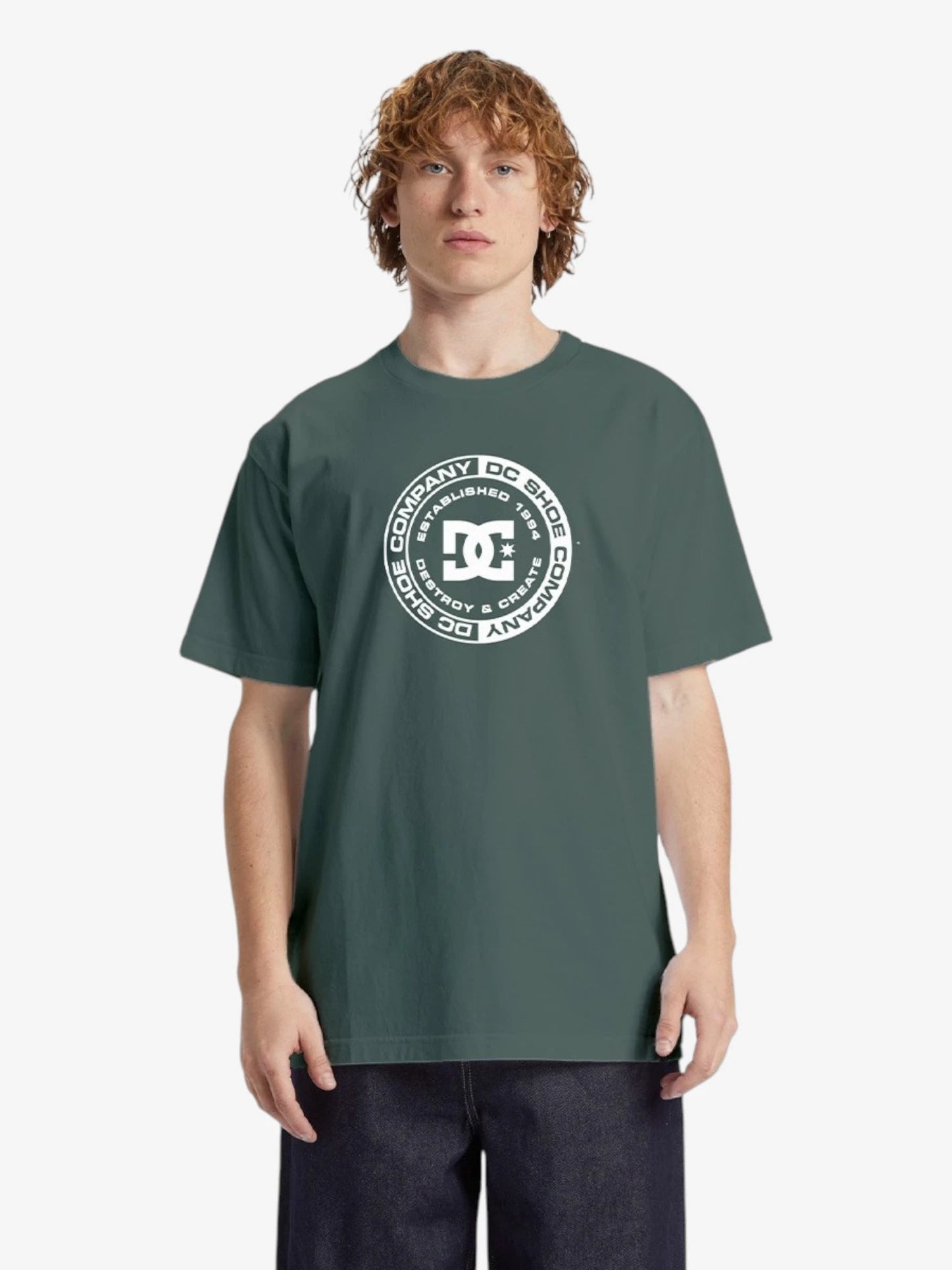 DC Comics Green Logo T-Shirt for Men - Superhero Graphic Tee for Casual Wear, Cosplay & Comic Con Events