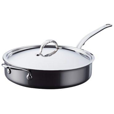 Hestan NanoBond Nonstick 3.5 Quart Covered Saute Pan with Helper Handle - Perfect for Sautéing, Frying & Simmering - Ideal for Home Cooking & Professional Kitchens