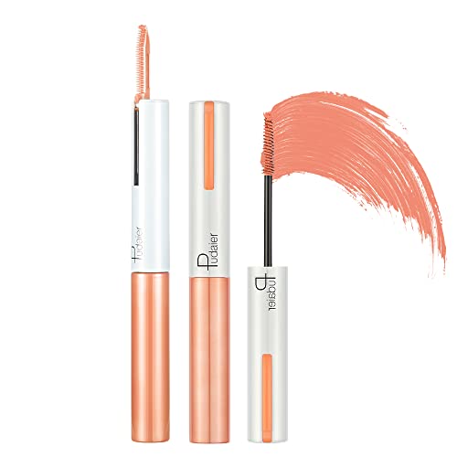 **Pudaier 4D Fiber Mascara - Volumizing & Lengthening Apricot Color, Waterproof & Smudge-Proof, Long-Lasting for Thicker, Romantic Lashes (1 Piece) | Perfect for Date Night, Parties & Everyday Glam**