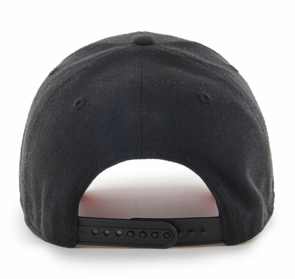 San Jose Sharks 47 Brand MVP Black Snapback Hat - Official NHL Team Cap for Men & Women - Perfect for Baseball Games, Streetwear, and Sports Fan Collections