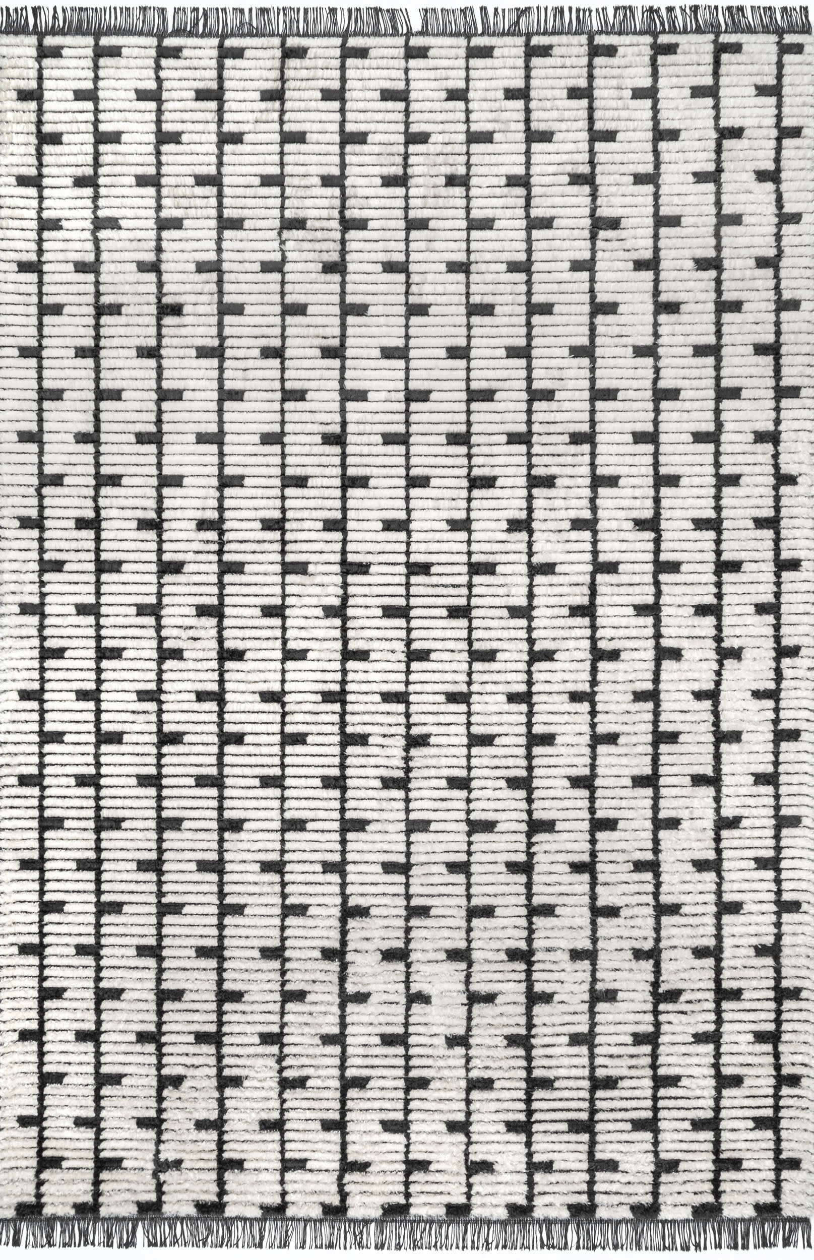 Angela Vine Fringed Area Rug | Soft Bohemian Beige Carpet for Living Room, Bedroom & Nursery Decor