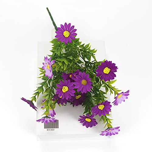 15 Mini Lovely Silk Daisy Artificial Flower Bouquets - Wedding, Party, Home Decor - DIY Fake Faux Flowers for Centerpieces, Table Decorations, Bridal Showers and Events