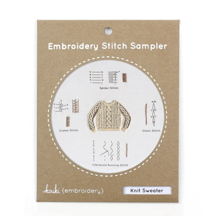 Knit Sweater Embroidery Stitch Sampler - Handmade Crochet Patterns for DIY Sweaters & Cardigans - Perfect for Crafting, Gift Making & Home Decor