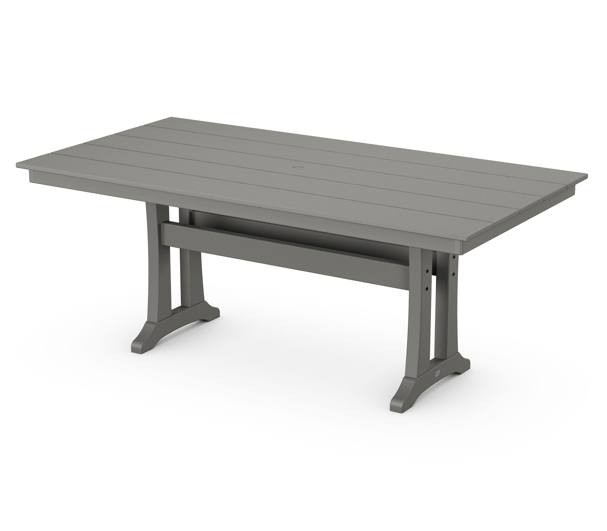 POLYWOOD Farmhouse Trestle Dining Table 37 x 72 Inch - Rustic Outdoor & Indoor Dining Table for Patio, Garden, and Kitchen Use