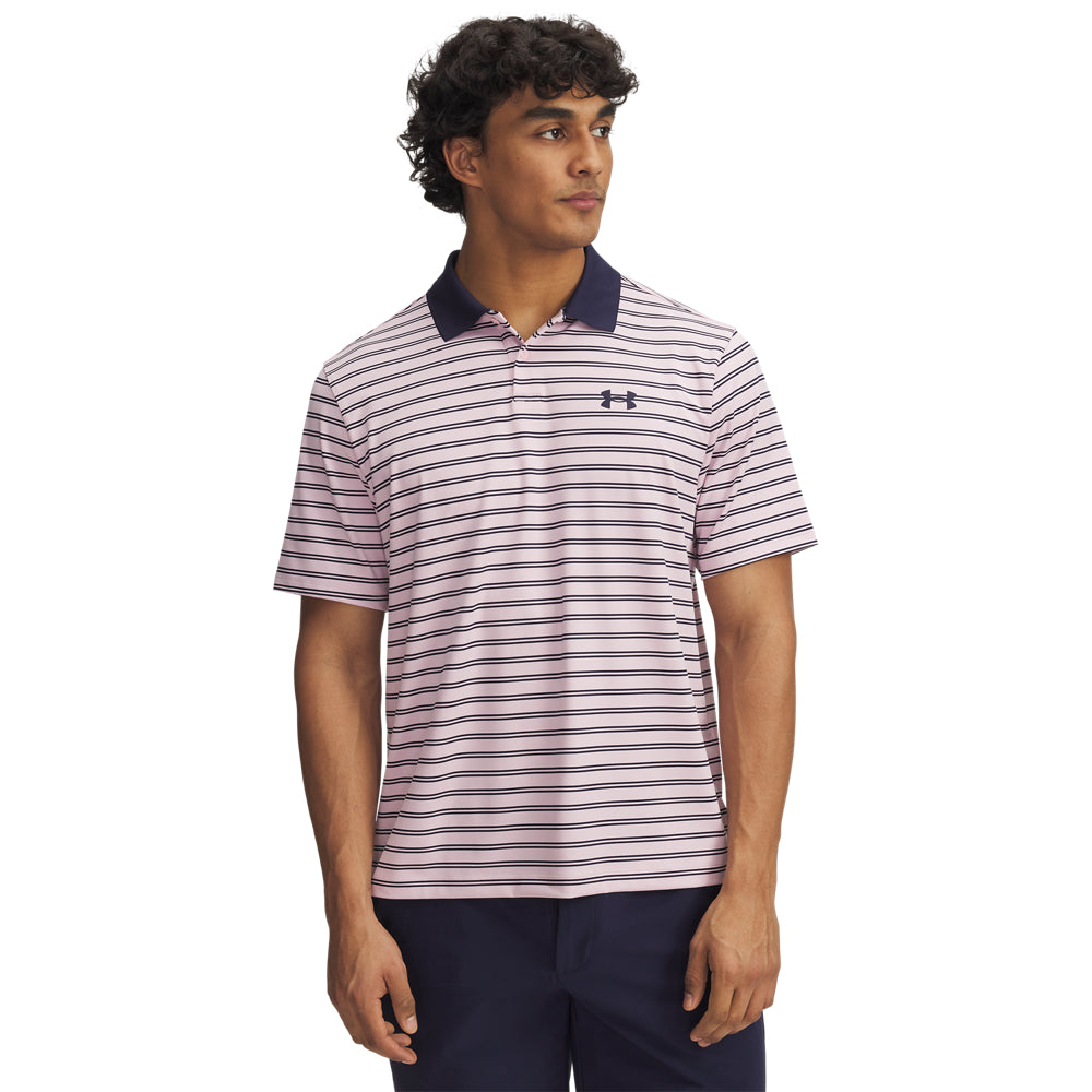 Men's Under Armour Match Play Stripe Polo Shirt - Moisture-Wicking Golf & Casual Wear for Men | Perfect for Golf, Office & Outdoor Activities