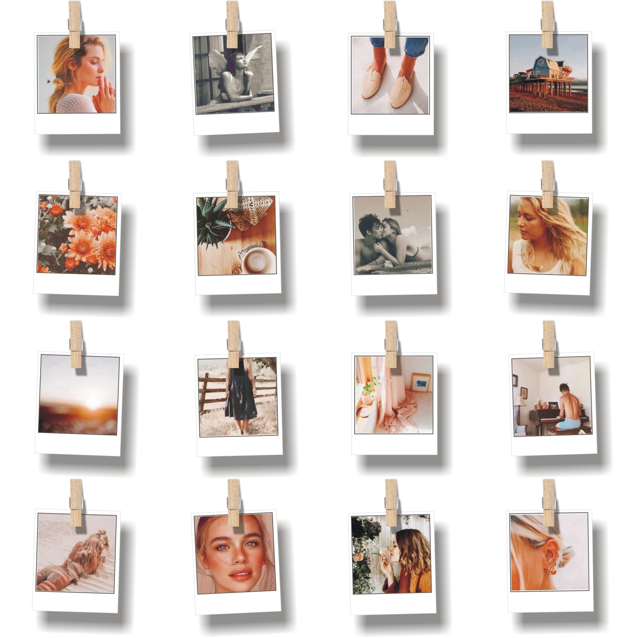 20 Pack Photo Clips for Hanging Pictures - Polaroid Picture Holder & Wall Display - Perfect for Home Decor, Gallery Walls, and Office Bulletin Boards