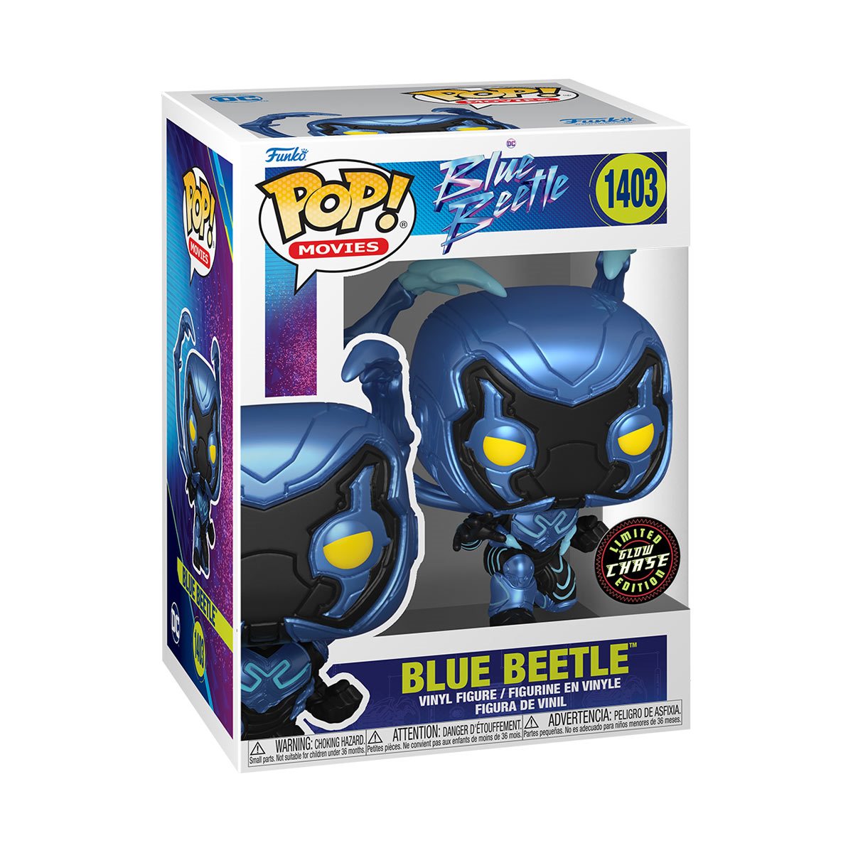 Blue Beetle CHASE Funko Pop! Vinyl Figure #1403 - DC Comics Collectible Action Figure for Display & Gifts - Perfect for Superhero Fans & Collectors