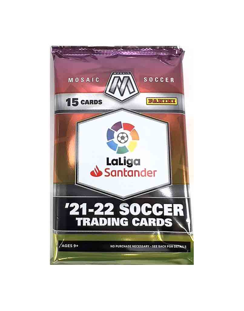 2021-22 Panini Mosaic La Liga Hobby Pack - Single Soccer Trading Card Pack for Collectors - Perfect for Trading, Collecting, and Displaying